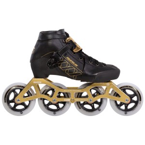 Patins À Roues Alignées Powerslide 3X Gold adj. Enfant Noir Doré | YS2519380