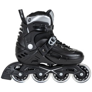 Patins À Roues Alignées Powerslide Khaan Junior NXT adj. Enfant Noir Argent | VT3981670