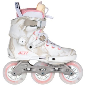 Patins À Roues Alignées Powerslide Next Marble 100 Homme Blanche Rose | KD1239560