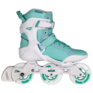 Patins À Roues Alignées Powerslide Radon 3x90 Lady Femme Blanche Turquoise | AO9846301
