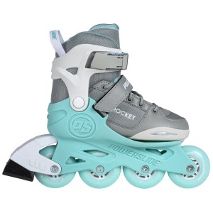 Patins À Roues Alignées Powerslide Rocket adj. Enfant Grise Turquoise | LS3840217